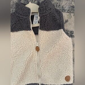 Carter’s Cream and Gray Sherpa Vest